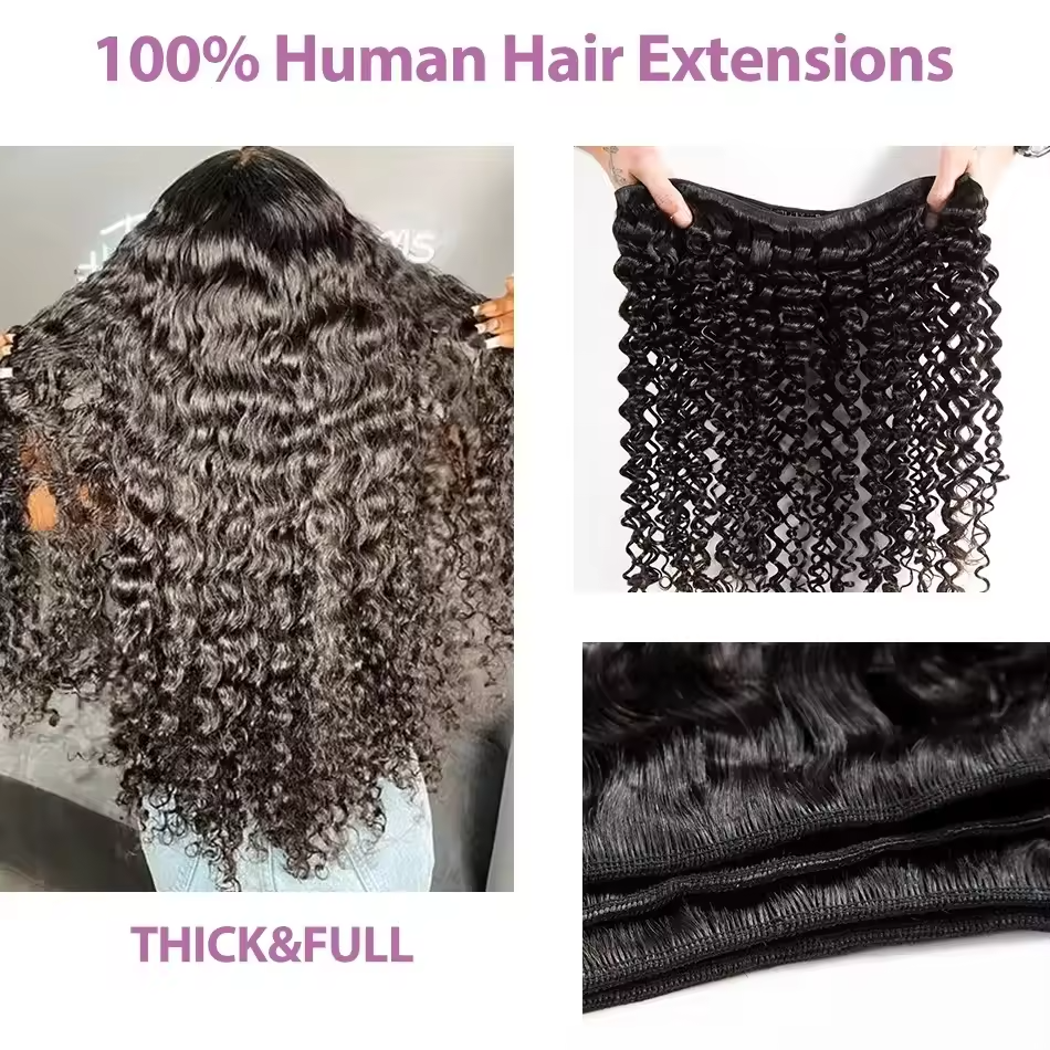 Curly Human Hair Bundles 30 32 Inch