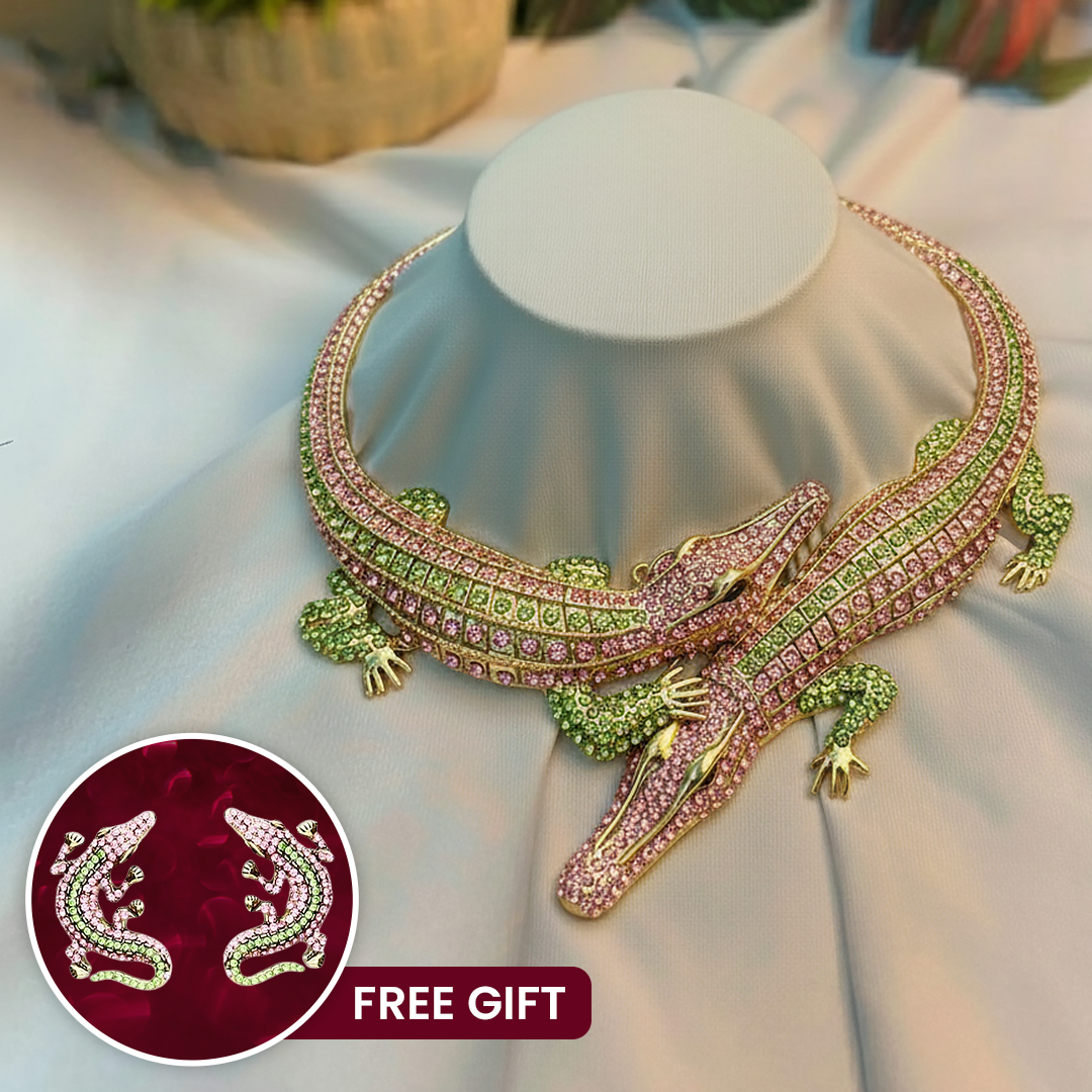 Alligator Necklace for Women | Stylish Crocodile Necklace | Gift idea for Her