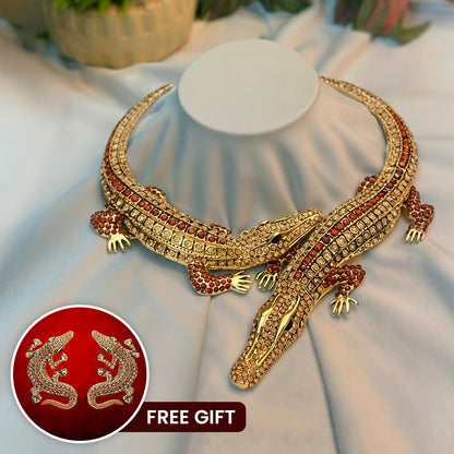 Alligator Necklace for Women | Stylish Crocodile Necklace | Gift idea for Her