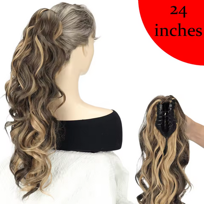 Ash Brown Claw Clip Ponytail 