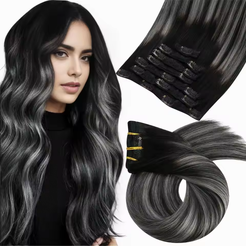 Beige blonde hair extension