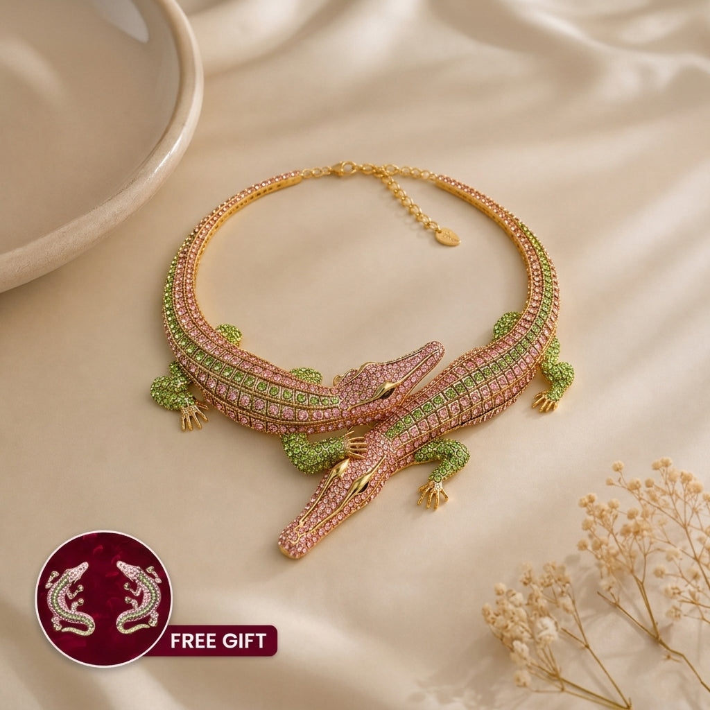 Alligator Necklace for Women | Stylish Crocodile Necklace | Gift idea for Her