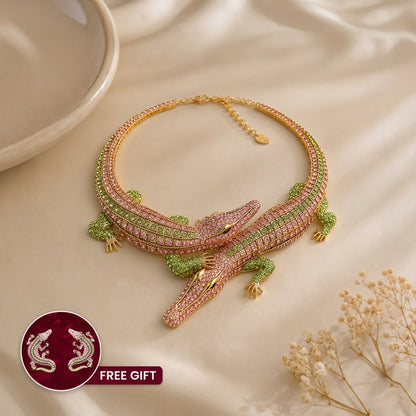 Alligator Necklace for Women | Stylish Crocodile Necklace | Gift idea for Her