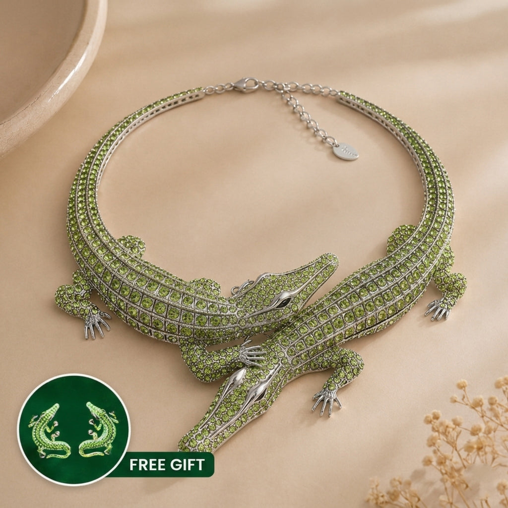 Alligator Necklace for Women | Stylish Crocodile Necklace | Gift idea for Her
