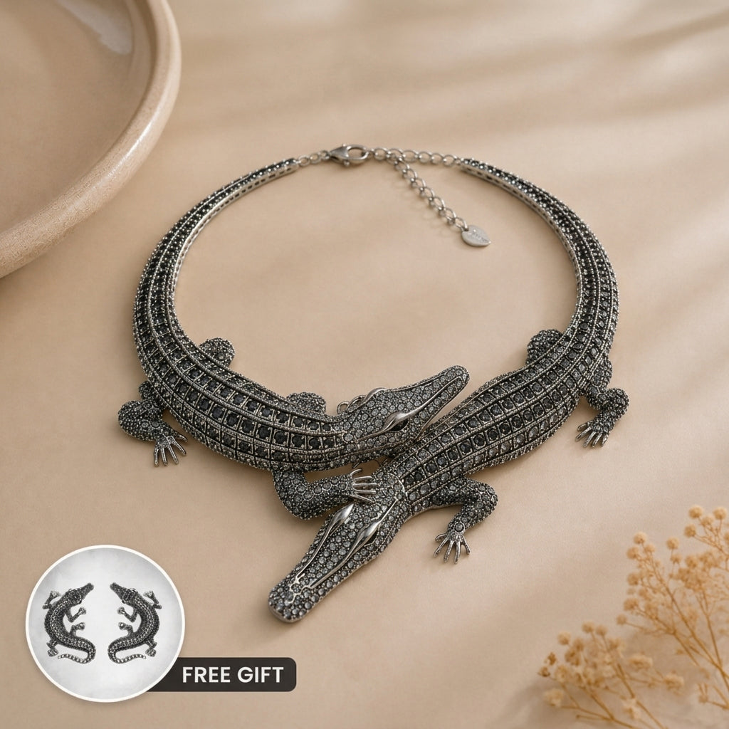 Alligator Necklace for Women | Stylish Crocodile Necklace | Gift idea for Her