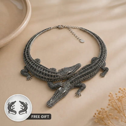 Alligator Necklace for Women | Stylish Crocodile Necklace | Gift idea for Her