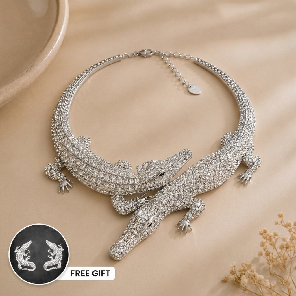 Alligator Necklace for Women | Stylish Crocodile Necklace | Gift idea for Her
