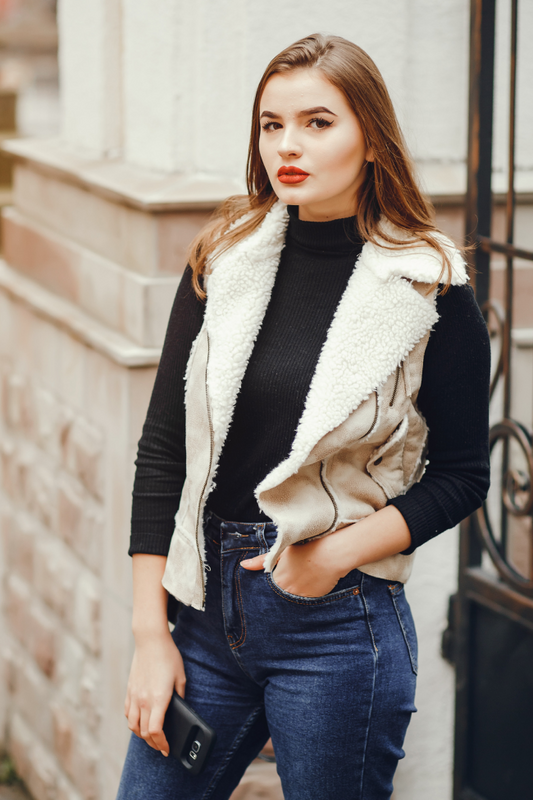 Ribbed knit sweater