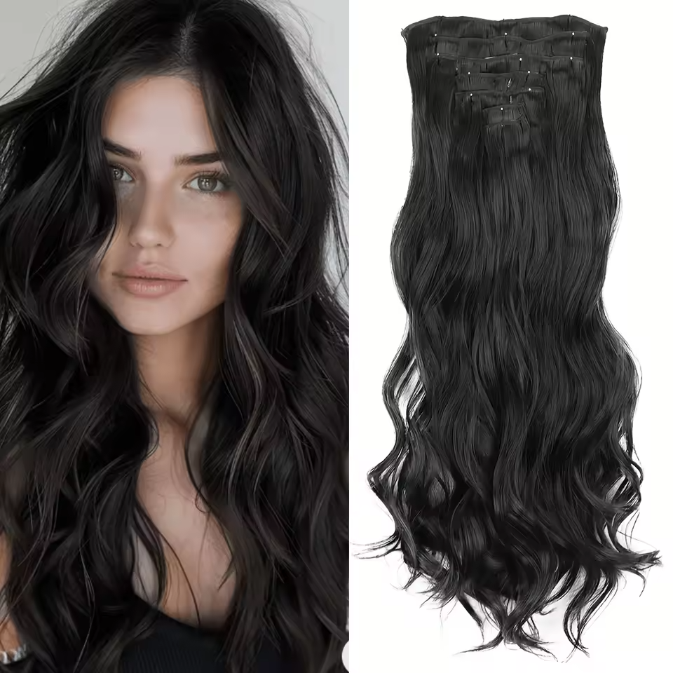 Hair Extension Black Long Straight