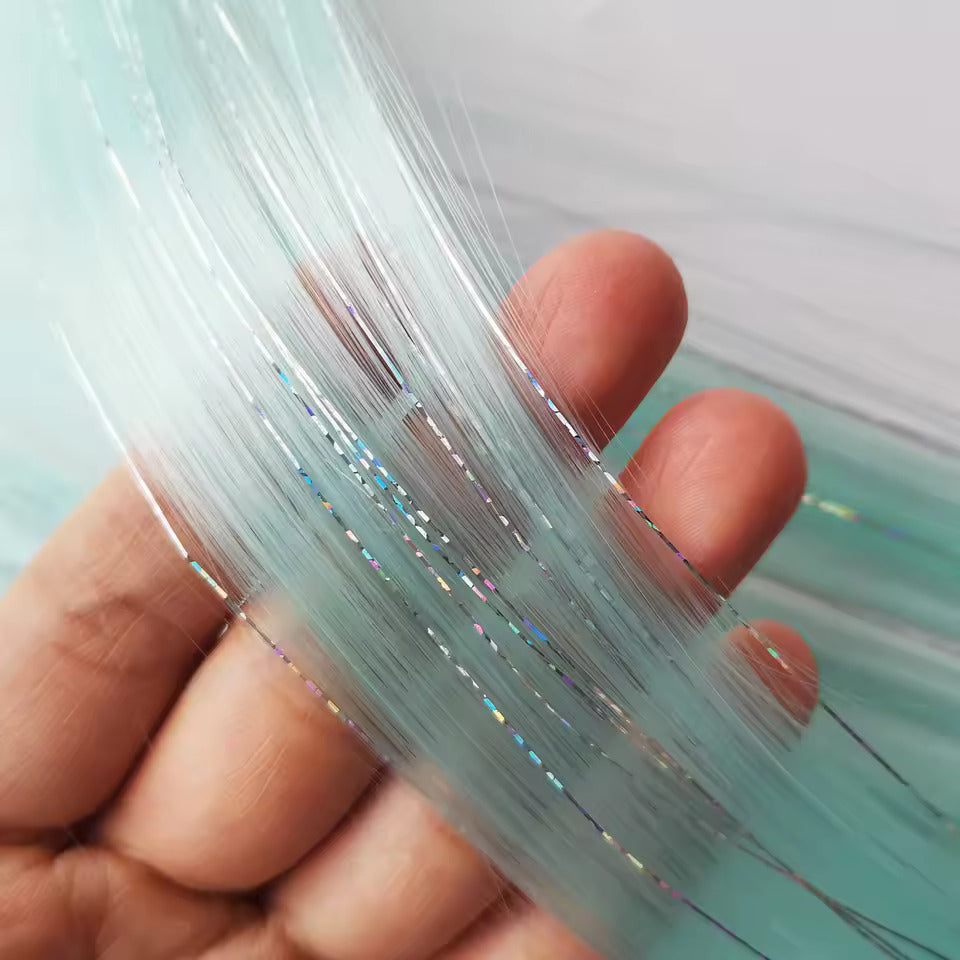 Mint ice colored hair extensions