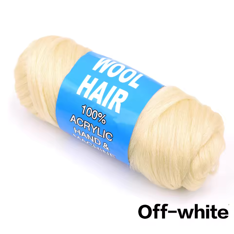 off white brazil wool hair