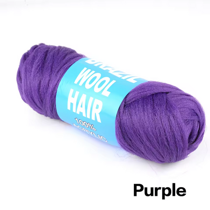 purple brazil wool hair