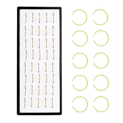 Fashion Crystal Stainless Steel Nose Stud Piercing for Women, Hypoallergenic 1.8mm Nose Ring, Straight/L/Screw Shaped