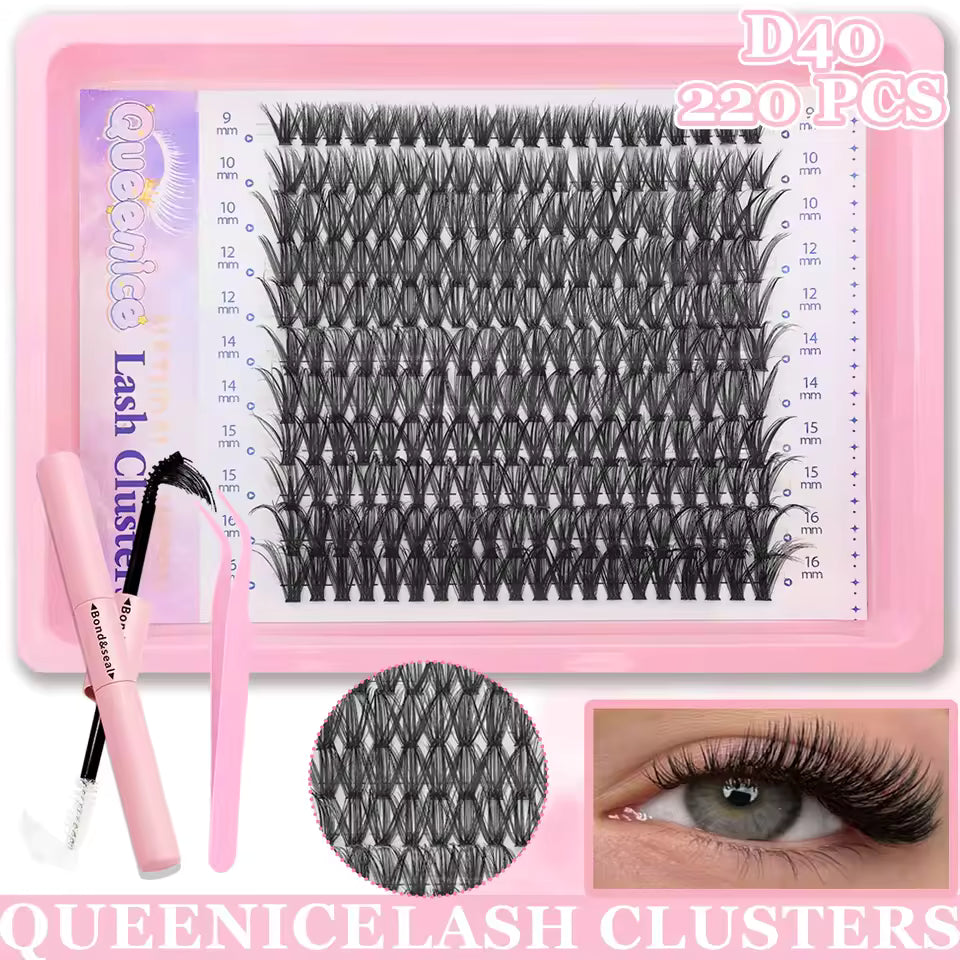 DIY Eyelash Extension Kit with Lash Bond, Seal and Lash Accessories
