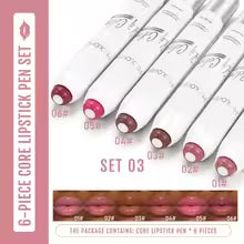5PCS/SET Double Core Lipstick Stick, Multi Scenes Lip Beauty Tool For Daily Styling