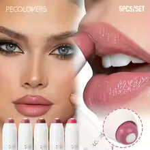 5PCS/SET Double Core Lipstick Stick, Multi Scenes Lip Beauty Tool For Daily Styling