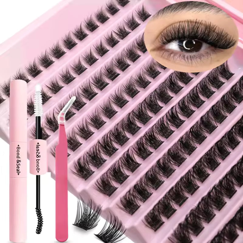 DIY Eyelash Extension Kit with Lash Bond, Seal and Lash Accessories