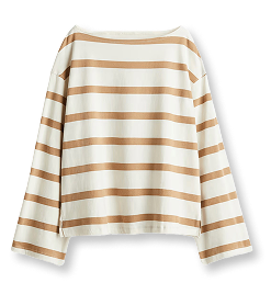 BOAT-NECK COTTON TOP