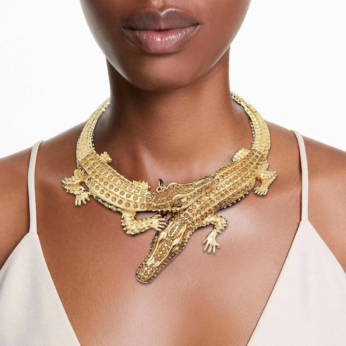 Crocodile Jewelry Set With Earrings & Necklace