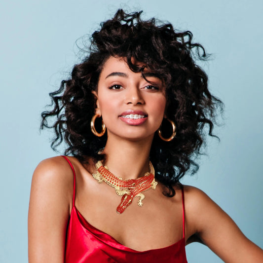 Crocodile Jewelry Set With Earrings & Necklace