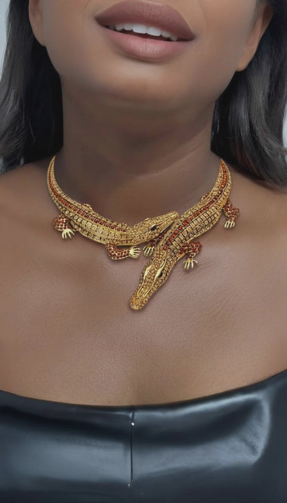 Alligator Necklace for Women | Stylish Crocodile Necklace | Gift idea for Her